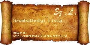 Szombathelyi Lívia névjegykártya